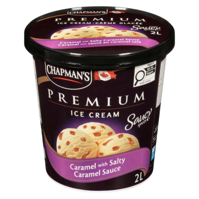 Chapmans Premium Saucy Spots Caramel with Salty Caramel Ice Cream 2 l, $0.28/100ml