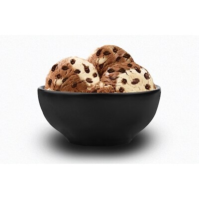 Premium crème glacé points saucy chocolat et gâteau au fromage avec sauce chocolatée