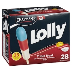 Chapmans Lolly Triple Treat (Blue Raspberry/Strawberry/Grape