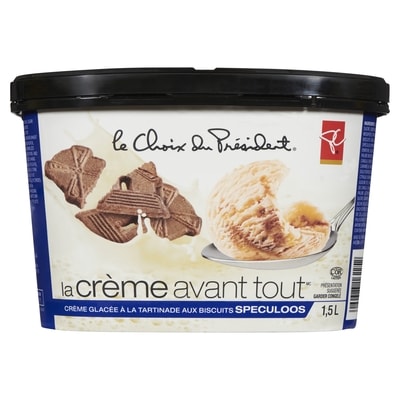 le Choix du Président Crème glacée tartinade aux biscuits speculoos 1500 ml, 0,47 $/100ml