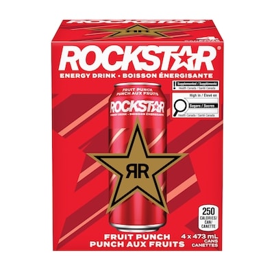 Rockstar Punched Fruit Punch  4x473.0 ml, $0.58/100ml