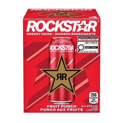 Rockstar Punch aux fruits Punched 4x473.0 ml, 0,74 $/100ml