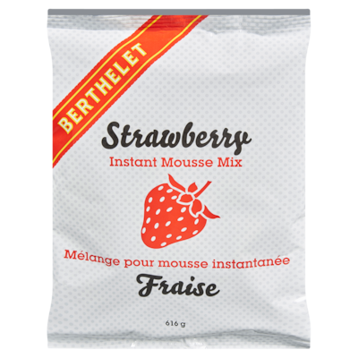 Berthelet Mousse aux fraises 616 g, 2,27 $/100g