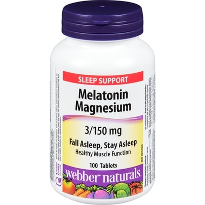 Webber Naturals Melatonin Magnesium 3/150 mg 100 ea, $0.17/1ea
