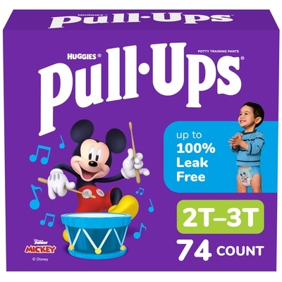 Huggies Pull-Ups Boys' Potty Training Pants, 2T-3T (16-34 lbs), 74 Count 74 ea, $0.49/1ea