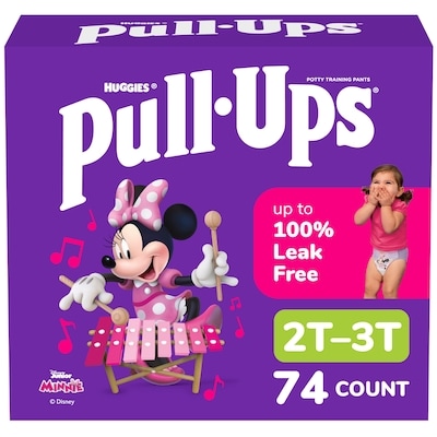 Huggies Pull-Ups Girls' Potty Training Pants, 2T-3T (16-34 lbs), 74 Count 74 ea, $0.36/1ea