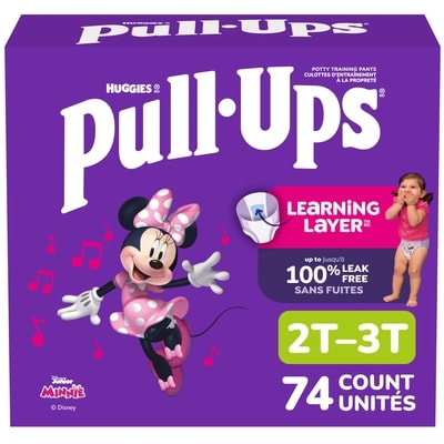 Huggies Sous-vêtements d’entraînement pour filles, 2T-3T (16 à 34 lb), 74 sous-vêtements 74 ea, 0,49 $/1ch