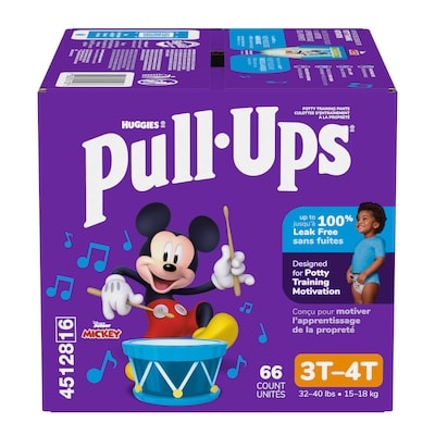 Huggies Sous-vêtements d’entraînement pour garçons, 3T-4T (32 à 40 livres), 66 sous-vêtements 66 ea, 0,55 $/1ch