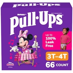 Huggies Pull-Ups Girls' Potty Training Pants, 3T-4T (32-40 lbs), 66 Count 66 ea, $0.50/1ea