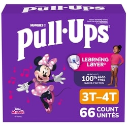Huggies Sous-vêtements d’entraînement pour filles, 3T–4T (32–40 lb) 66 sous-vêtements 66 ea, 0,50 $/1ch