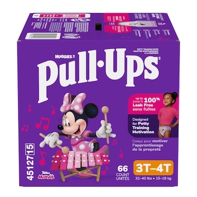Huggies Sous-vêtements d’entraînement pour filles, 3T-4T (32 à 40 livres), 66 sous-vêtements 66 ea, 0,55 $/1ch