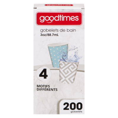 Goodtimes Gobelets de salle de bain, 89 ml (3 oz) 1 ea, 0,04 $/1ch