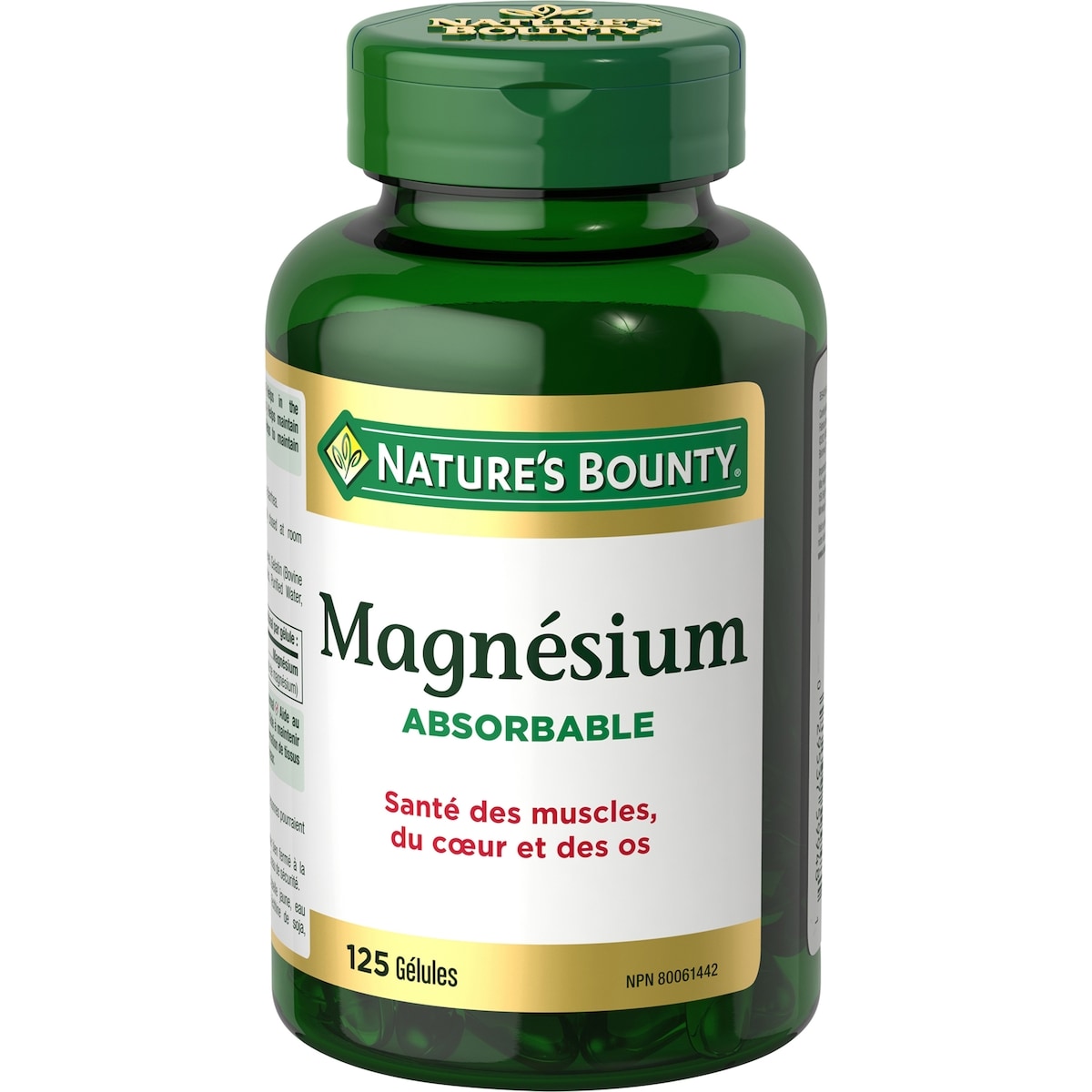 Nature’s Bounty Magnésium, absorbable, 400 mg, 125 gélules 125 ea, 0,20 $/1ch