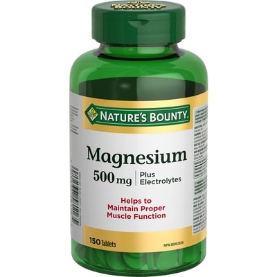 Nature's Bounty Magnesium Plus Electrolytes, 500 mg, Tablets 150 ea, $0.12/1ea