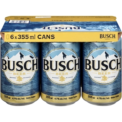Busch Beer (ID required at pick-up) 6x355.0 ml, $0.42/100ml