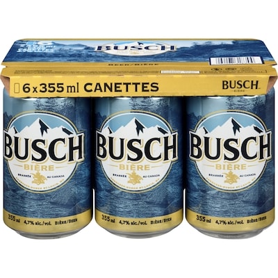 Busch Bière (Pièce d’identité requise au moment du ramassage) 6x355.0 ml, 0,52 $/100ml