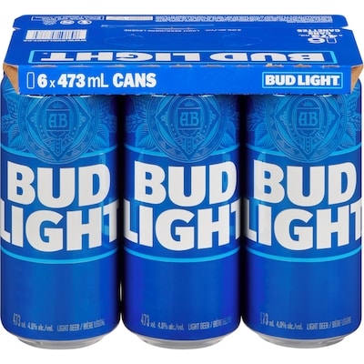 Bud Light Beer (ID required at pick-up) 6x473.0 ml, $0.61/100ml