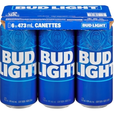Bud Light Bière (Pièce d’identité requise au moment du ramassage) 6x473.0 ml, 0,61 $/100ml