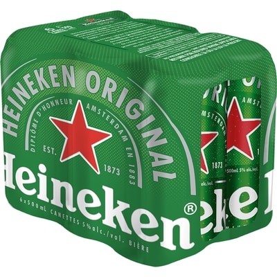 Heineken Grande Canettes, 6 paquets (Pièce d’identité requise au moment du ramassage) 6x500.0 ml, 0,69 $/100ml