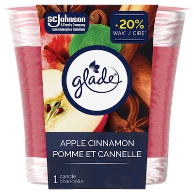 Glade Jar Scented Candle Air Freshener, Apple Cinnamon 1 ea, $7.49/1ea