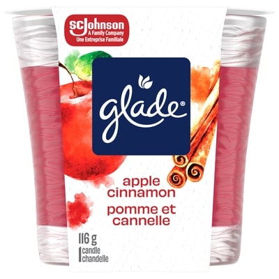 Glade Chandelle parfumée chandelle à une mèche, Pomme et Cannelle 1 ea, 7,49 $/1ch
