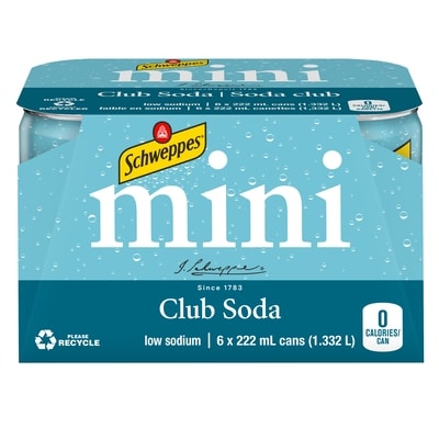 Schweppes Club Soda 6x222.0 ml, $0.41/100ml