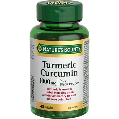 Nature's Bounty Turmeric Curcumin Plus Black Pepper, 1000 mg 45 ea, $0.46/1ea