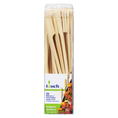 Touch 6" Paddle Skewer 50 ea, $0.08/1ea