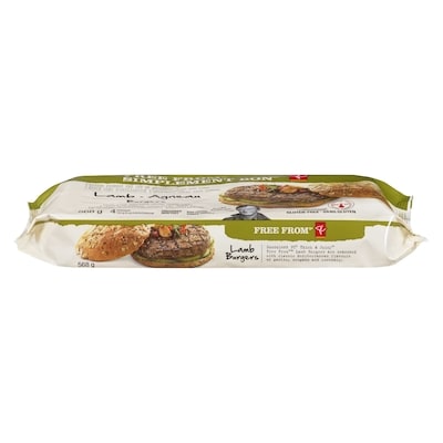 President's Choice Free From Lamb Burgers 568 g, $2.82/100g