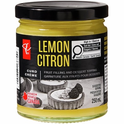 PC Black Label Lemon Curd 250 ml, $2.52/100ml