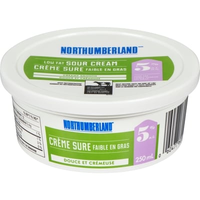 Northumberland Crème sure faible en gras 5% 250 ml, 1,80 $/100ml