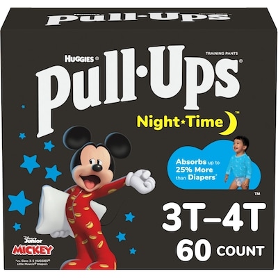 Huggies Pull-Ups Boys' Night-Time Potty Training Pants, 3T-4T (32-40 lbs), 60 Ct 60 ea, $0.60/1ea