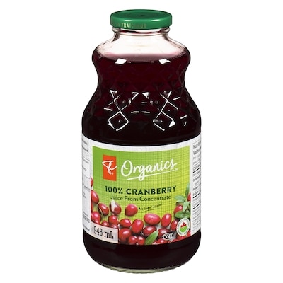 PC Organics Cranberry 946 ml, $1.37/100ml