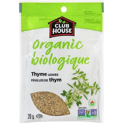 Club House Organic Thyme Leaves  20 g, $18.95/100g
