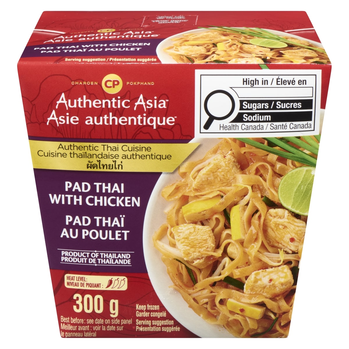 Charoen Pokphand Pad thaï au poulet 300 g, 2,16 $/100g