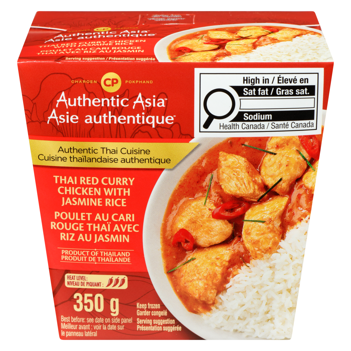 Authentic Asia Thai Red Curry Chicken with Jasmine Rice