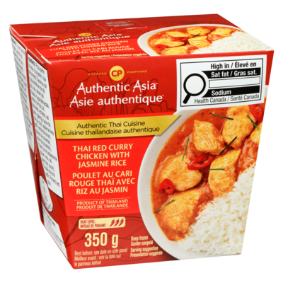 Poulet au cari rouge et riz au jasmin