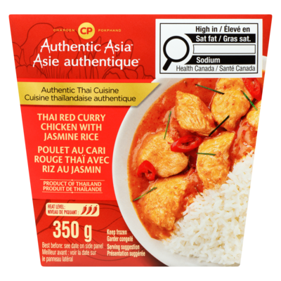 Poulet au cari rouge et riz au jasmin