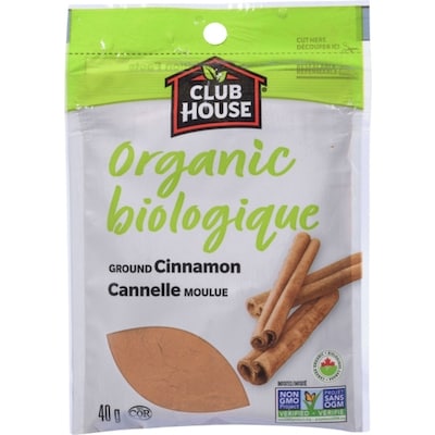 Club House Organic Ground Cinnamon 40 g, $9.48/100g