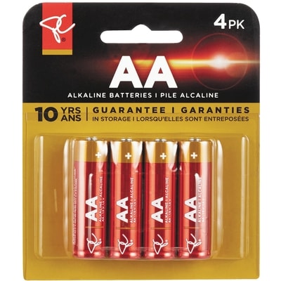 President's Choice Long Life Alkaline Batteries, Aa 1 ea, $1.38/1ea