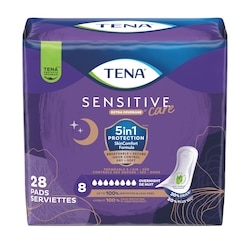 Women Sensitive Care Overnight Incontinenc Pads 28 Ct