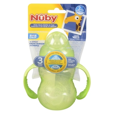Nuby Wide Neck 3 Stages Bottle 1 ea, $9.99/1ea