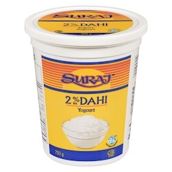 Suraj Yogourt dahi 2 % M.G. 750 g, 0,40 $/100g