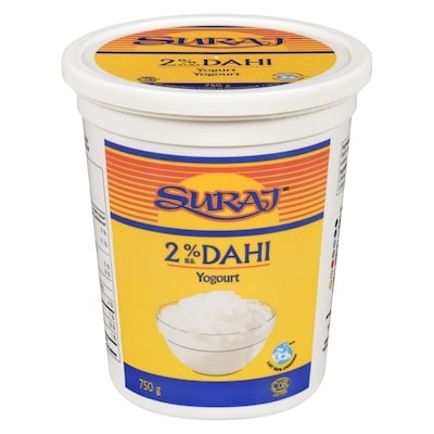 Suraj Yogourt dahi 2 % M.G. 750 g, 0,40 $/100g