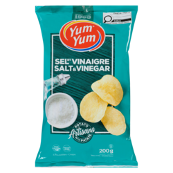 Yum Yum Chips, Salt & Vinegar 200 g, $1.75/100g