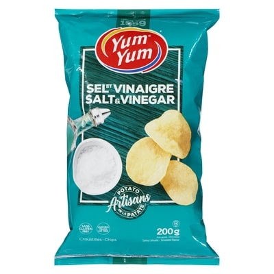 Yum Yum Croustilles à saveur sel et vinaigre 200 g, 1,75 $/100g