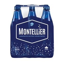 Montellier Carbonated Natural Spring Water 6x1.0 l, $0.14/100ml