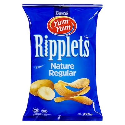 Yum Yum Croustilles ondulées à saveur nature 200 g, 1,25 $/100g