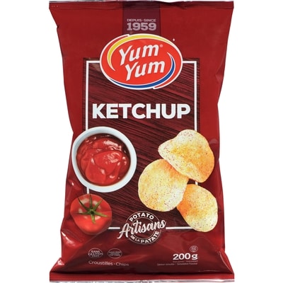 Yum Yum Croustilles à saveur de ketchup 200 g, 1,25 $/100g