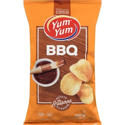 Yum Yum Croustilles à saveur de BBQ 200 g, 1,25 $/100g